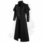 Medieval Viking Wear Gothic Steampunk Assassin Long Coat Pirate Armor Leather Costume Jacket - Hadi Craft