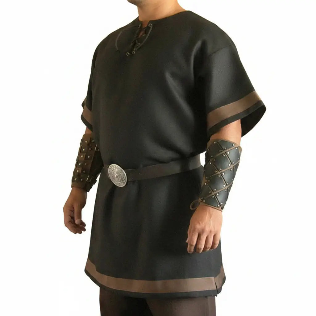 Medieval Viking Wear Warrior Costume Men Renaissance Knight Pirate Shirt LARP Outfit - Hadi Craft