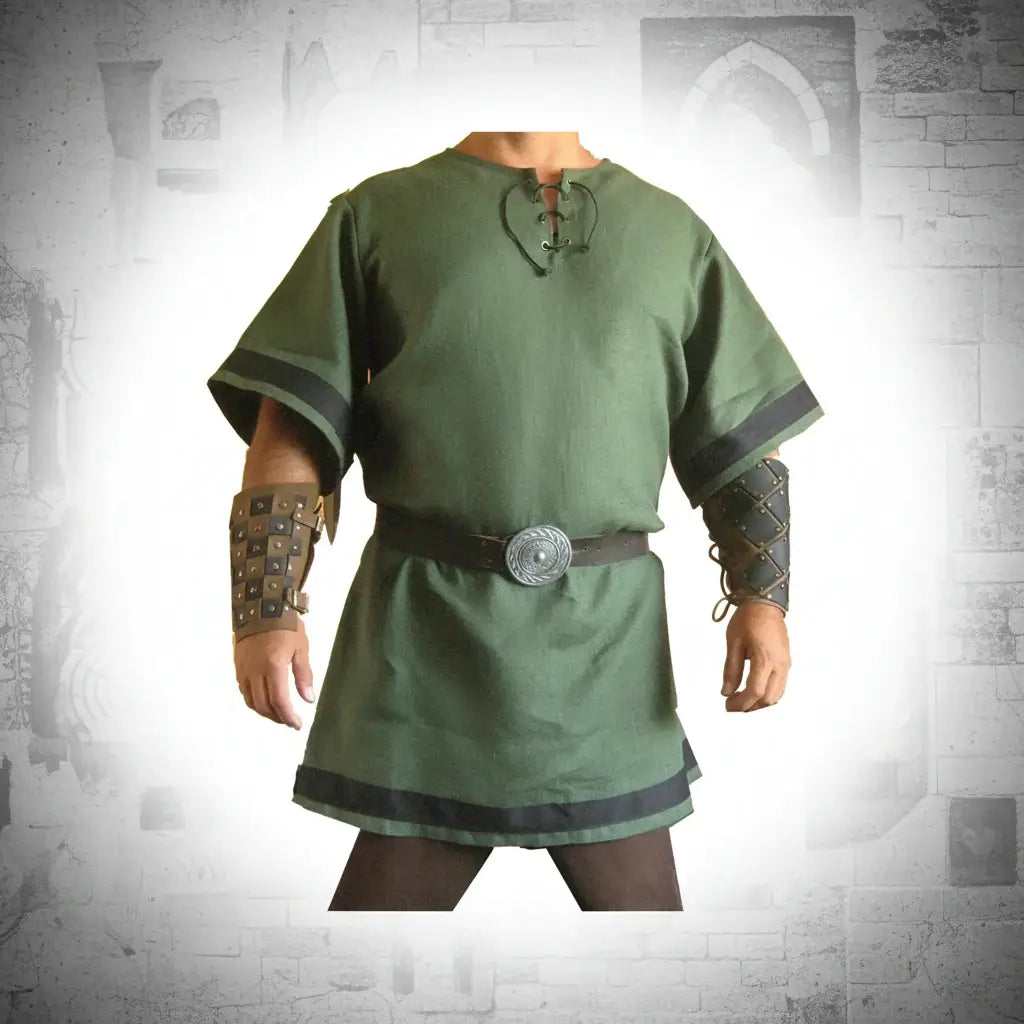 Medieval Viking Wear Warrior Costume Men Renaissance Knight Pirate Shirt LARP Outfit - Hadi Craft