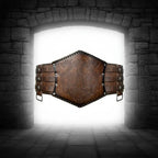 Medieval Viking Wear Wide PU Leather Belt Armor Costume Heavy Embossed Waistband - Hadi Craft