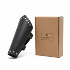 Medieval Viking Wear Wide PU Leather Bracer Cuff Bracelet Men Handwoven Arm Guard - Hadi Craft