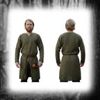 Men Medieval Knight Warrior Costume Tunic Clothing Norman Chevalier Braid Viking Pirate Saxon Top Shirt - Hadi Craft