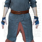 Men Medieval Knight Warrior Costume Tunic Clothing Norman Chevalier Braid Viking Pirate Saxon Top Shirt - Hadi Craft