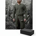 Men Medieval Knight Warrior Costume Tunic Clothing Norman Chevalier Braid Viking Pirate Saxon Top Shirt - Hadi Craft