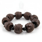 Men’s Buddha Wood Bead Bracelet – Vintage Buddhist Meditation Energy Bracelet Lucky Handmade Jewelry Gift - Hadi Craft