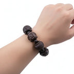 Men’s Buddha Wood Bead Bracelet – Vintage Buddhist Meditation Energy Bracelet Lucky Handmade Jewelry Gift - Hadi Craft