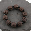 Men’s Buddha Wood Bead Bracelet – Vintage Buddhist Meditation Energy Bracelet Lucky Handmade Jewelry Gift - Hadi Craft