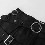 Men's Gothic Punk Kilt Skirt Medieval Roman Warrior Leather Belt Black Cosplay Costume - Hadi Craft