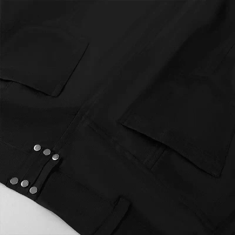 Men's Gothic Punk Kilt Skirt Medieval Roman Warrior Leather Belt Black Cosplay Costume - Hadi Craft