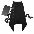 Men's Gothic Punk Kilt Skirt Medieval Roman Warrior Leather Belt Black Cosplay Costume - Hadi Craft