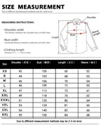 Size measurement chart for men's linen Hawaiian beach shirt with detailed sizing information.