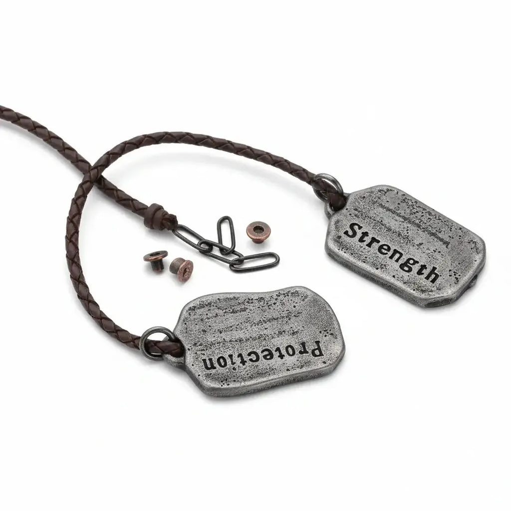 Men’s Viking Rune Protection Necklace Stainless Steel Elder Futhark Nordic Strength Pendant for Men - Hadi Craft