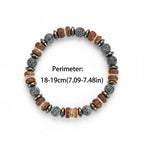 Men's Vintage Onyx Wood Bead Bracelet - Hadi Craft