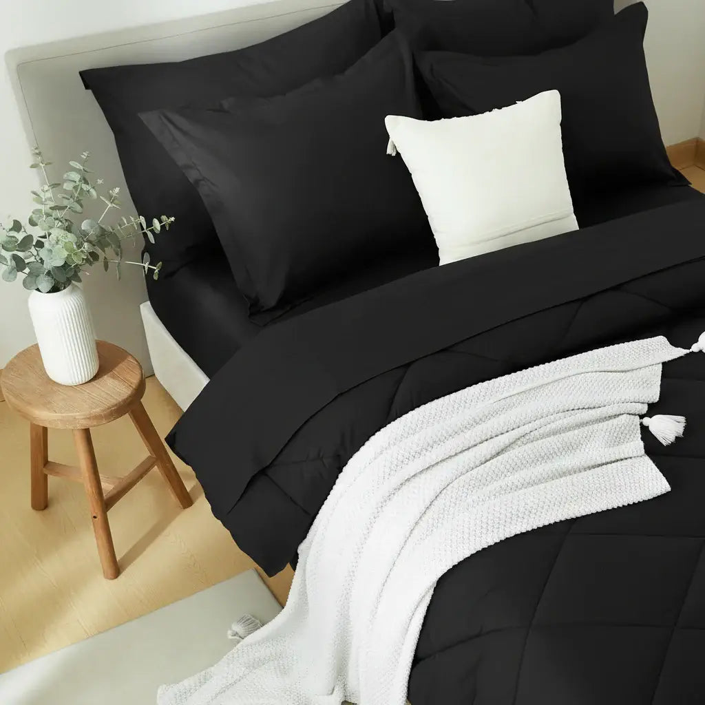 Microfiber Comforter Set With Sheets | Hadi Craft USA