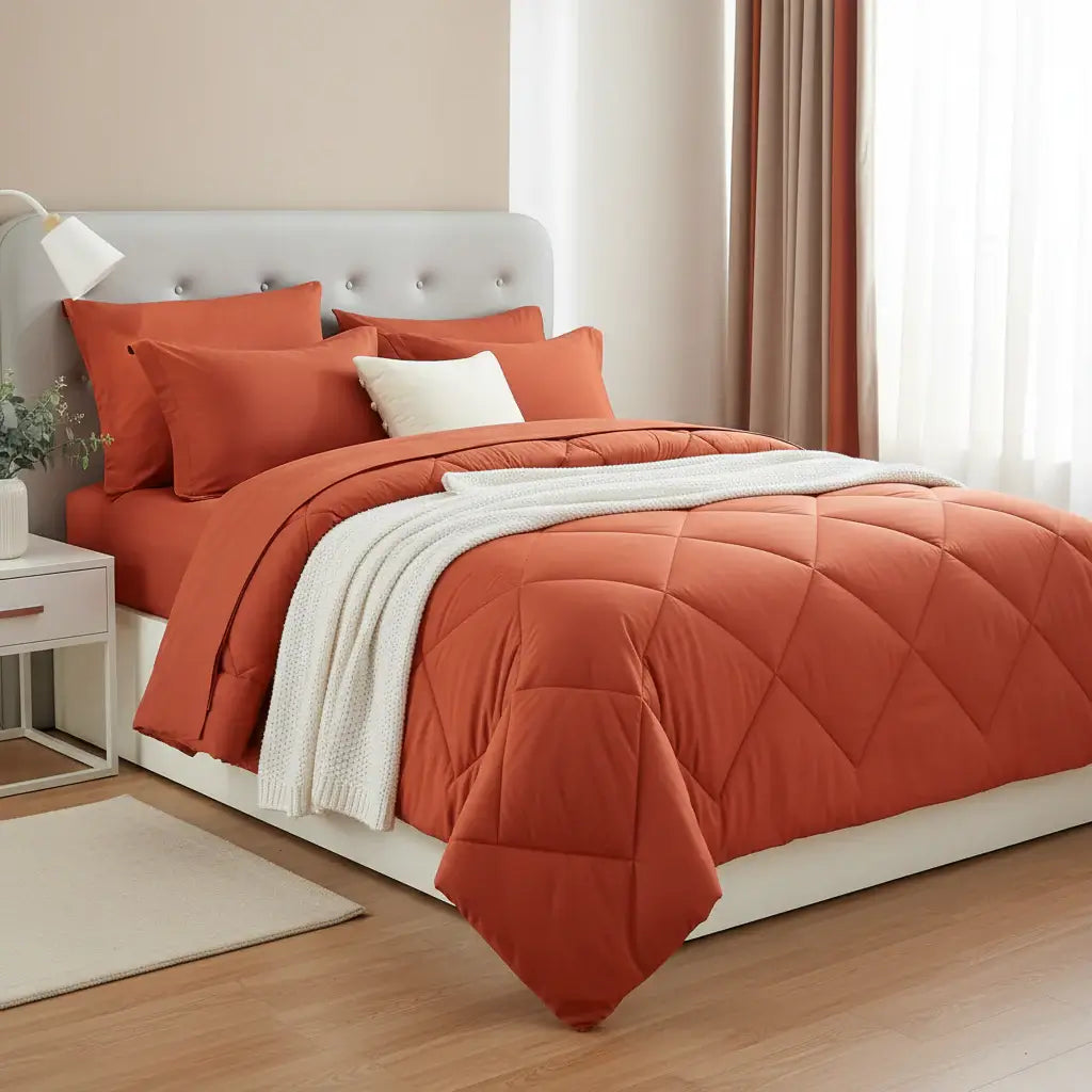 Microfiber Comforter Set With Sheets | Hadi Craft USA