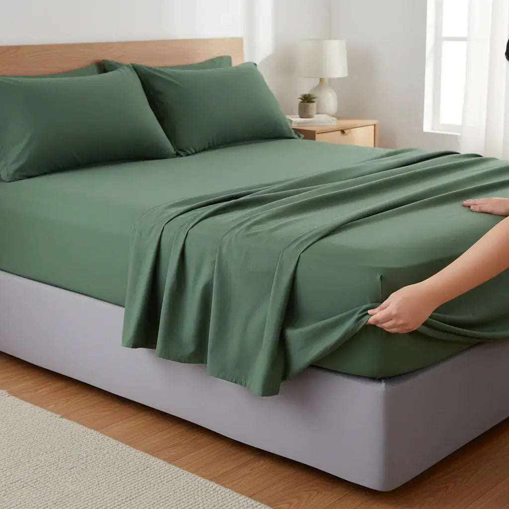 Microfiber Comforter Set With Sheets Pillowcases & Pillow Shams - Hadi Craft