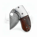 Mini Damascus Steel Folding Knife – Compact EDC Pocket Knife for Men | Gift Knife - Hadi Craft
