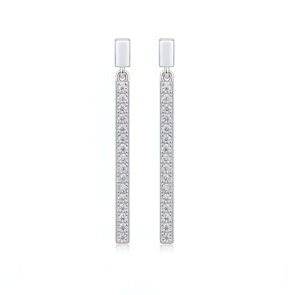 Mini Moissanite Stud Earrings – S925 Sterling Silver - Hadi Craft