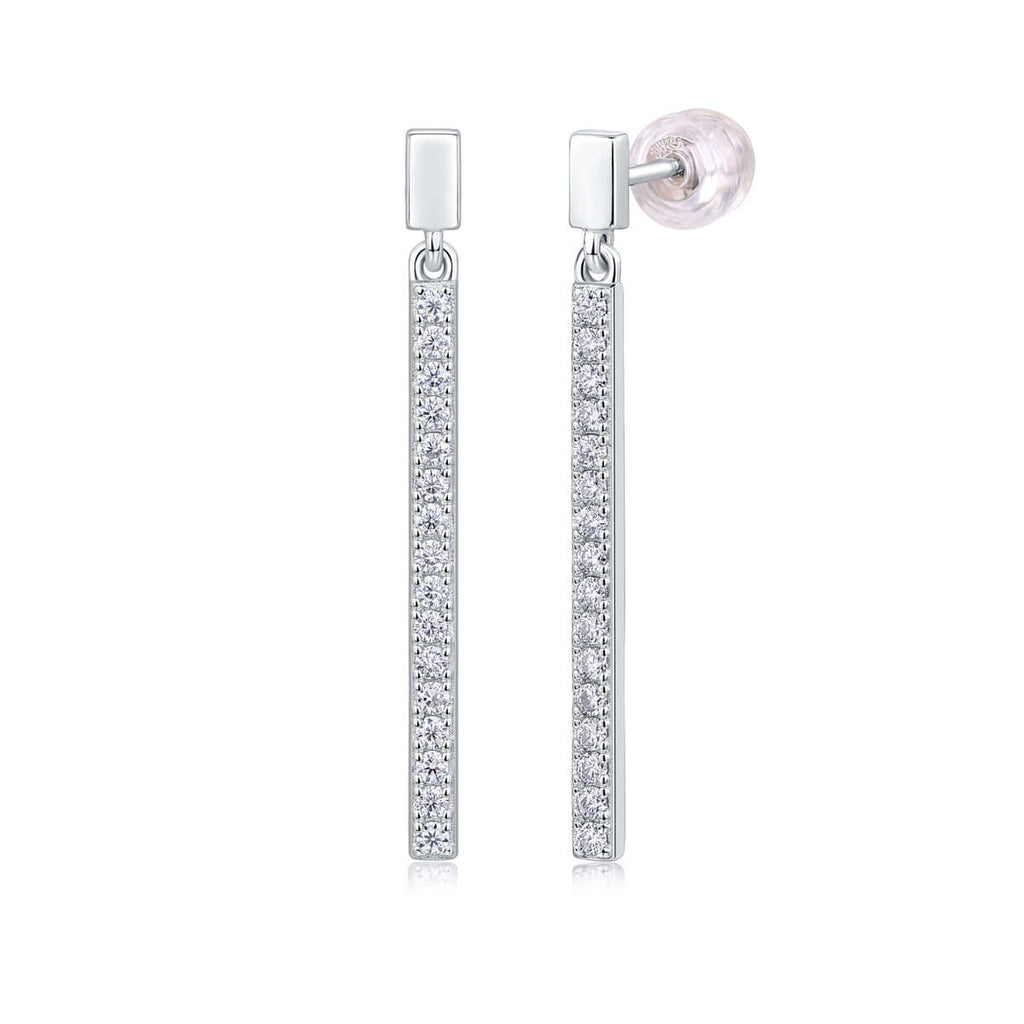 Mini Moissanite Stud Earrings – S925 Sterling Silver - Hadi Craft