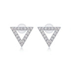 Mini Moissanite Stud Earrings – S925 Sterling Silver Platinum-Plated - Hadi Craft