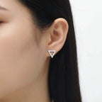 Mini Moissanite Stud Earrings – S925 Sterling Silver Platinum-Plated - Hadi Craft