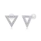 Mini Moissanite Stud Earrings – S925 Sterling Silver Platinum-Plated - Hadi Craft