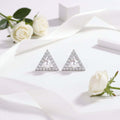 Mini Moissanite Stud Earrings – S925 Sterling Silver Platinum-Plated - Hadi Craft