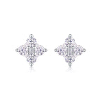 Mini Moissanite Stud Earrings – S925 Sterling Silver Platinum-Plated - Hadi Craft