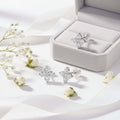 Mini Moissanite Stud Earrings – S925 Sterling Silver Platinum-Plated - Hadi Craft