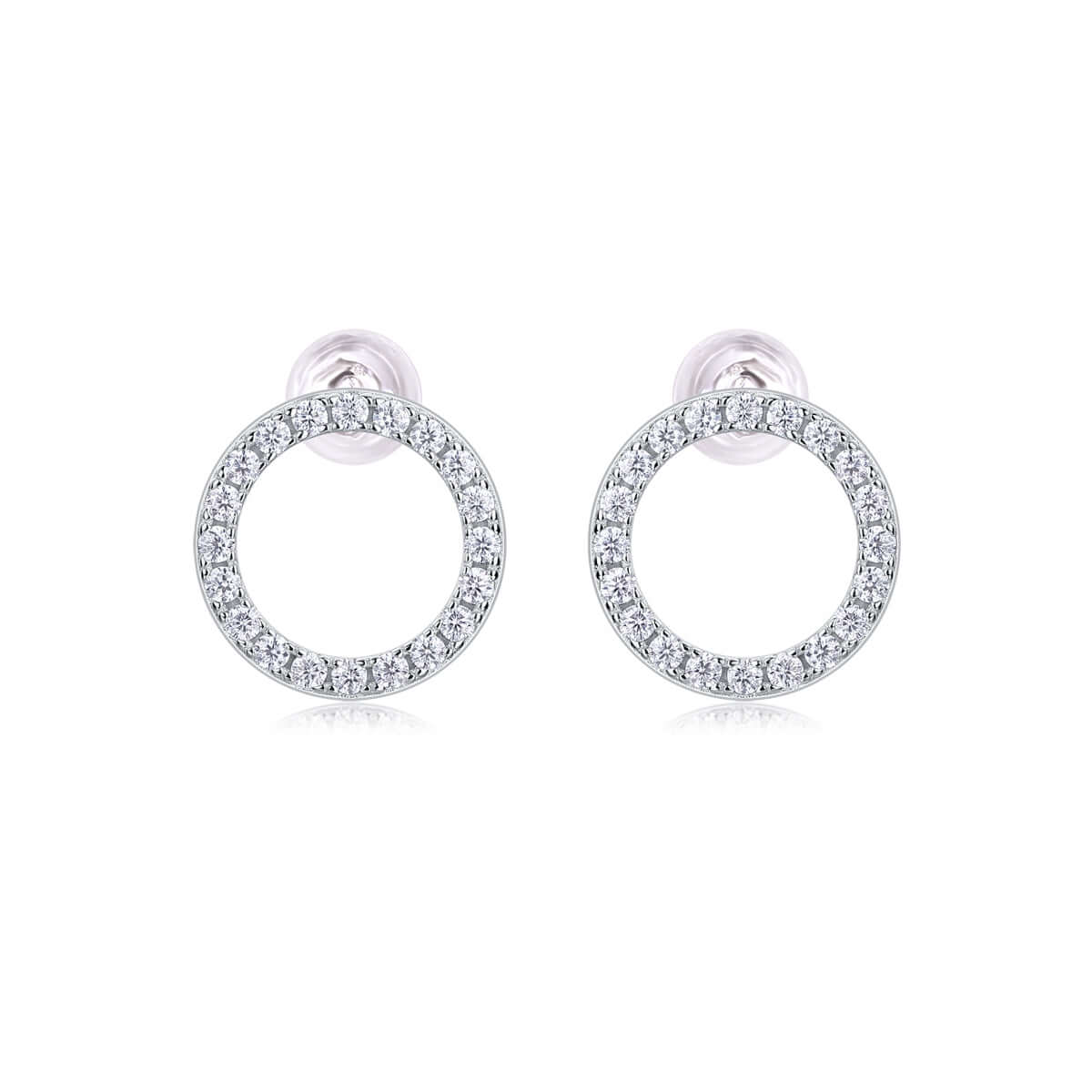 Mini Moissanite Stud Earrings S925 Sterling Silver - Hadi Craft