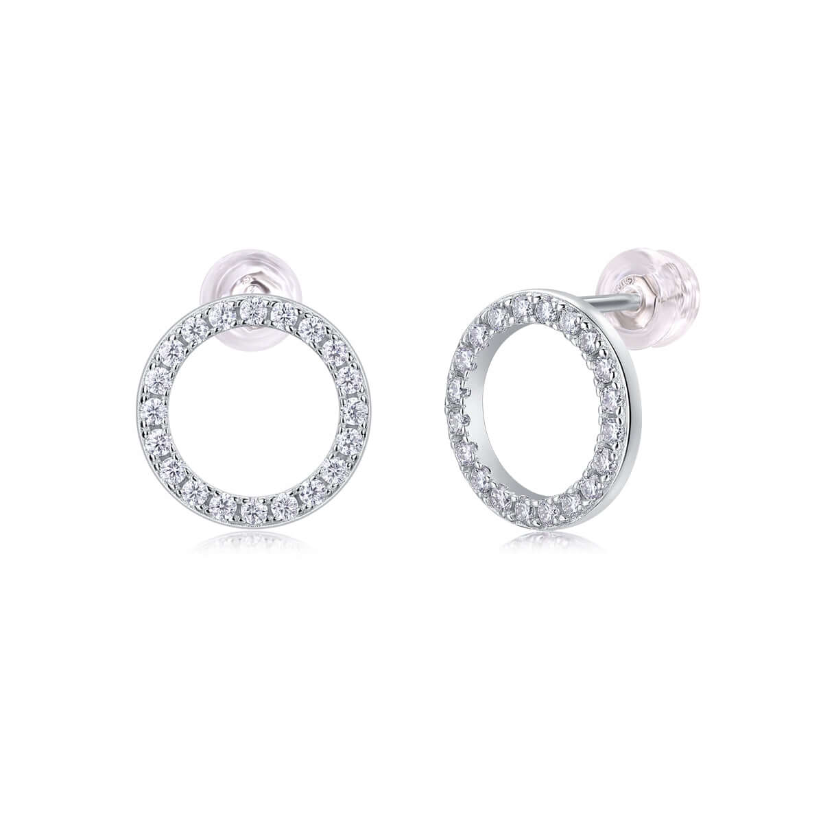 Mini Moissanite Stud Earrings S925 Sterling Silver - Hadi Craft