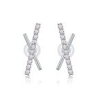 Mini Moissanite Stud Earrings – S925 Sterling Silver - Hadi Craft