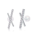 Mini Moissanite Stud Earrings – S925 Sterling Silver - Hadi Craft