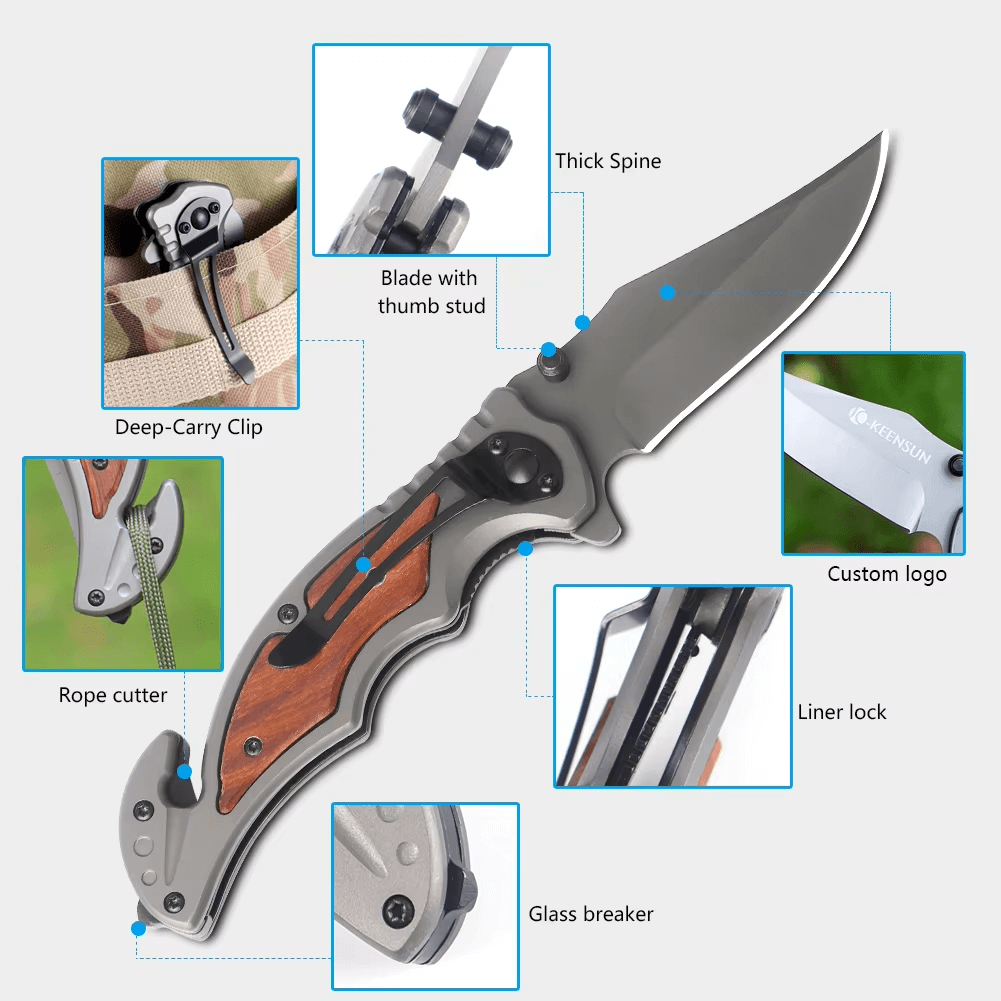 Mini Tactical Folding pocket Knife | Survival Hunting & Camping Knife - Hadi Craft
