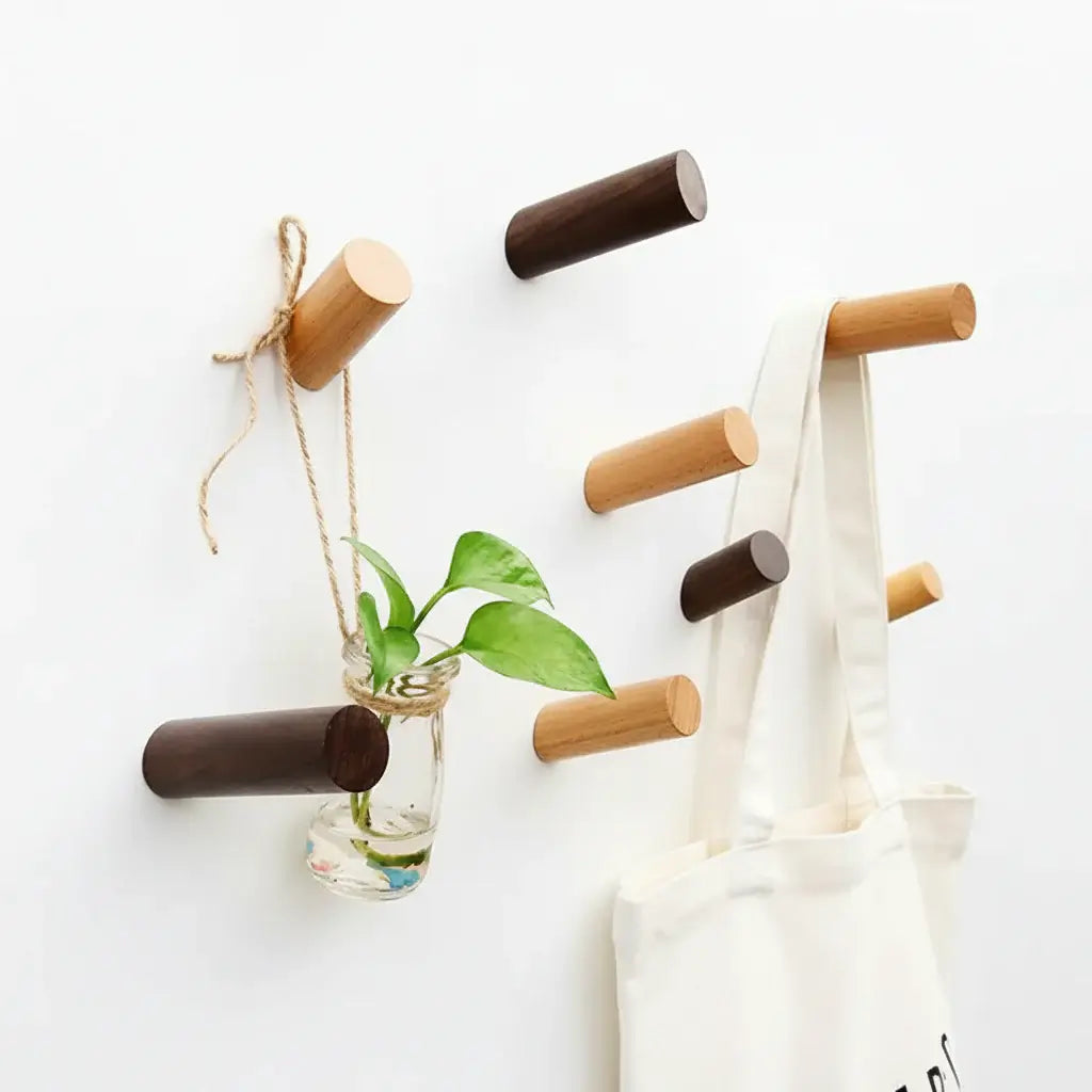 Modern Beech Wood Wall Hook – Modern Coat & Key Holder for Home - Hadi Craft