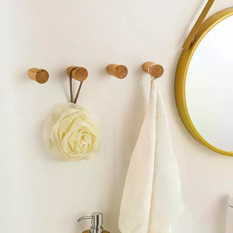 Modern Beech Wood Wall Hook – Modern Coat & Key Holder for Home - Hadi Craft
