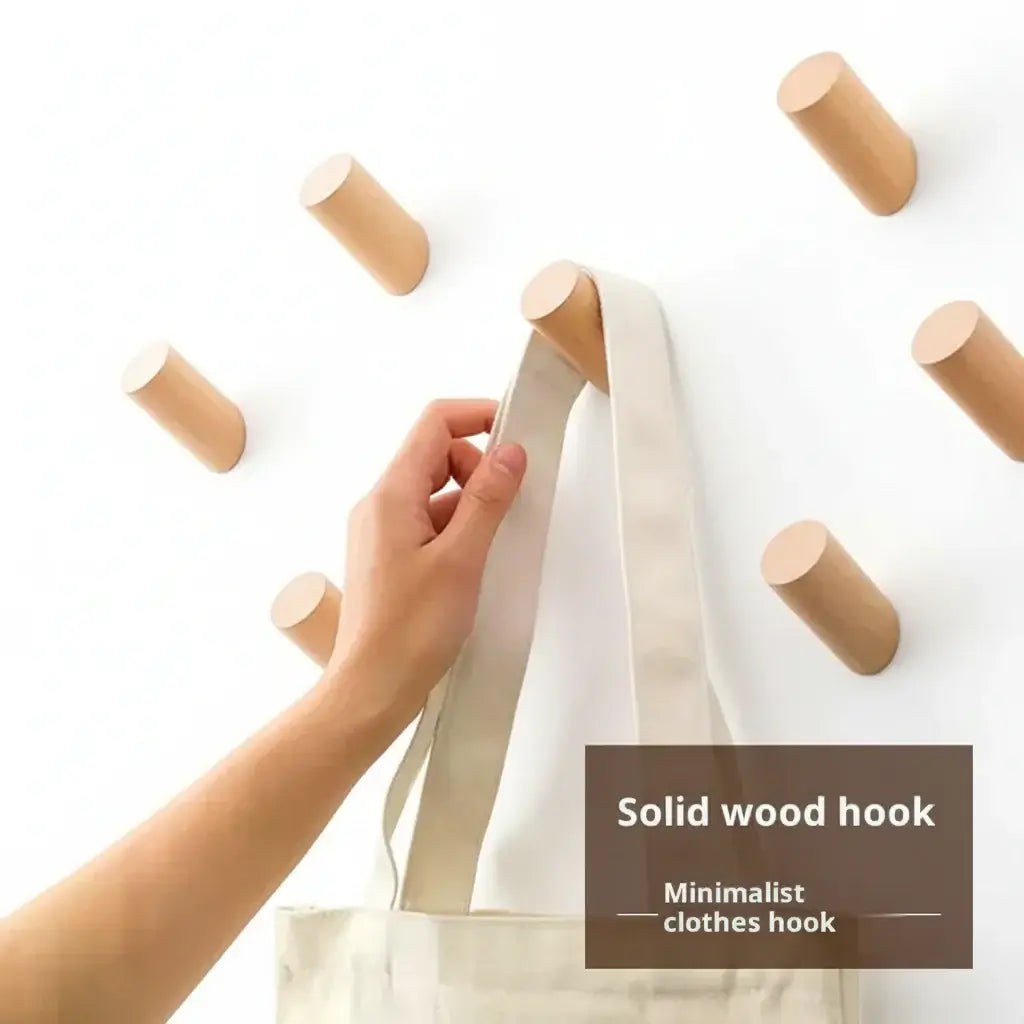 Modern Beech Wood Wall Hook – Modern Coat & Key Holder for Home - Hadi Craft