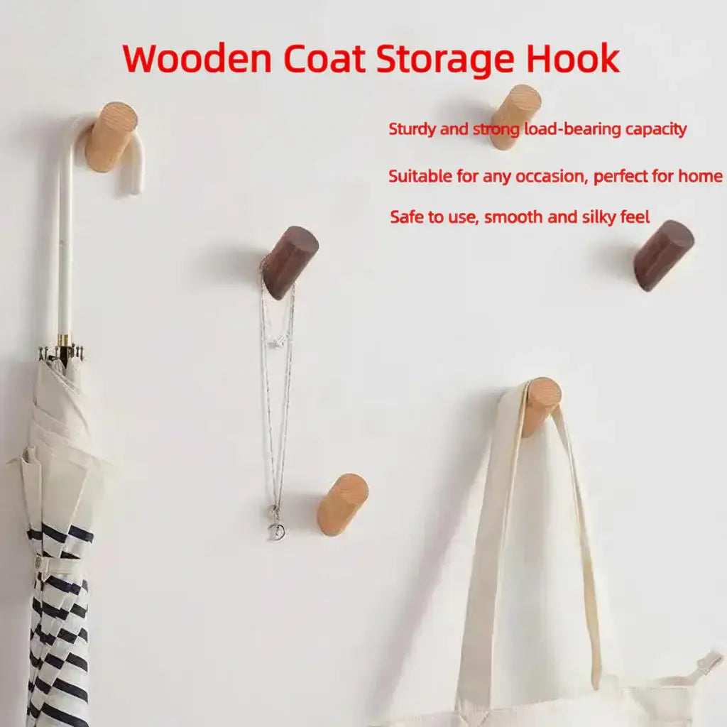 Modern Beech Wood Wall Hook – Modern Coat & Key Holder for Home - Hadi Craft