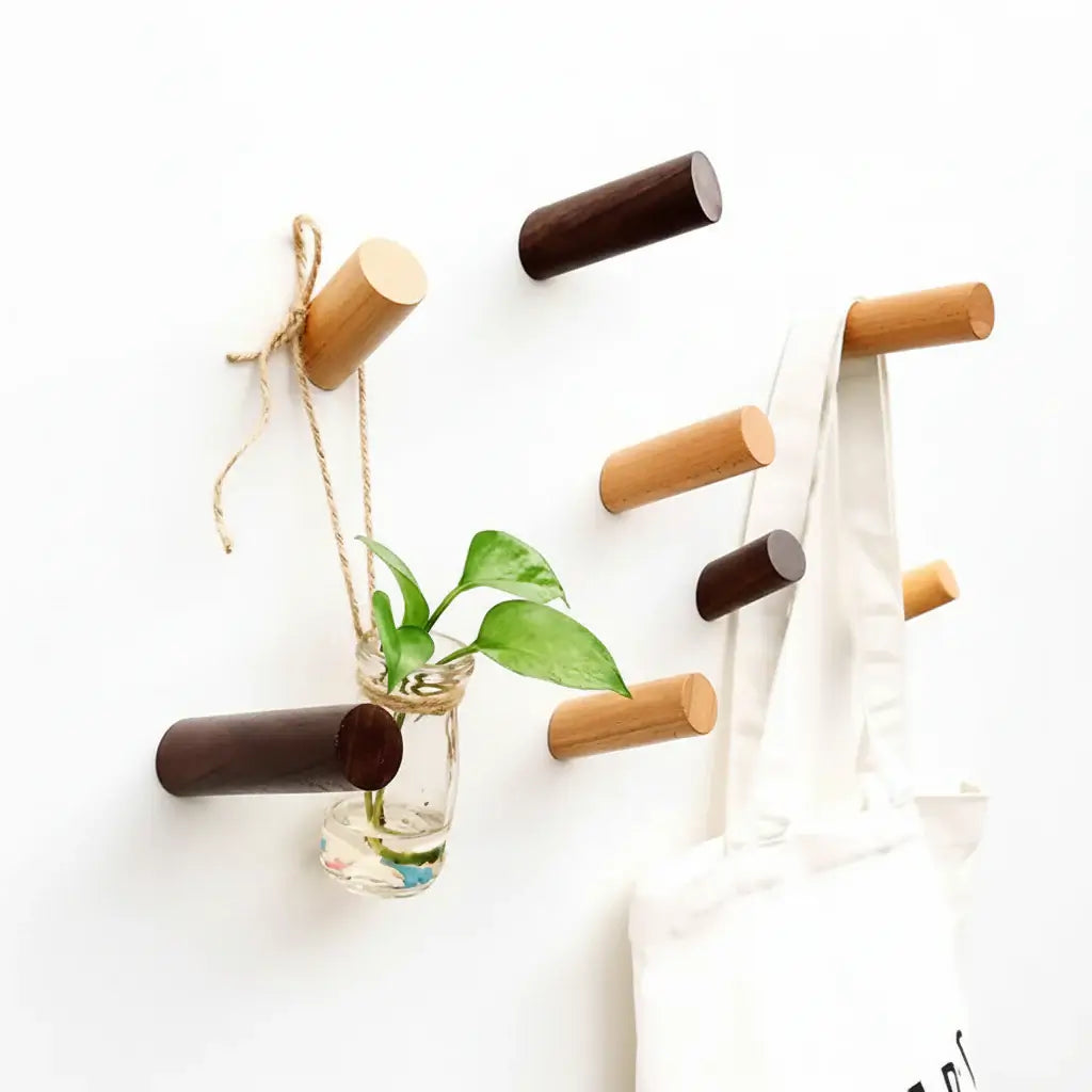 Modern Beech Wood Wall Hook – Modern Coat & Key Holder for Home - Hadi Craft