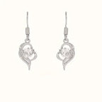 Moissanite Heart Earrings 925 Sterling Silver – 0.5CT Ocean Blue Heart Studs Gift for Her - Hadi Craft