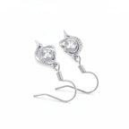 Moissanite Heart Earrings 925 Sterling Silver – 0.5CT Ocean Blue Heart Studs Gift for Her - Hadi Craft