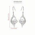 Moissanite Heart Earrings 925 Sterling Silver – 0.5CT Ocean Blue Heart Studs Gift for Her - Hadi Craft