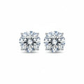 Moissanite Stud Earrings 925 Sterling Silver – 0.5–1CT Four Prong Diamond Look Earrings for Women - Hadi Craft