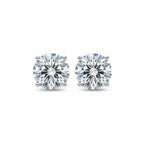 Moissanite Stud Earrings 925 Sterling Silver – 0.5–1CT Four Prong Diamond Look Earrings for Women - Hadi Craft
