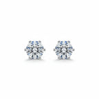 Moissanite Stud Earrings 925 Sterling Silver – D Color VVS1 Round Cut Diamond Look Earrings for Women & Men - Hadi Craft