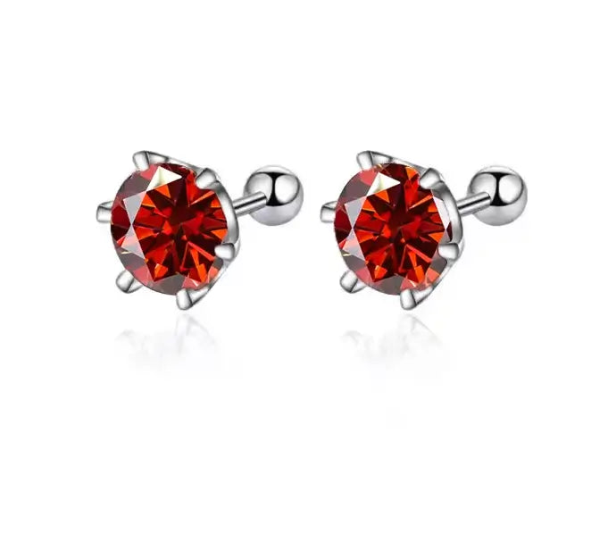 Moissanite Stud Earrings 925 Sterling Silver – D Color VVS1 Round Cut Diamond Look Earrings for Women & Men - Hadi Craft
