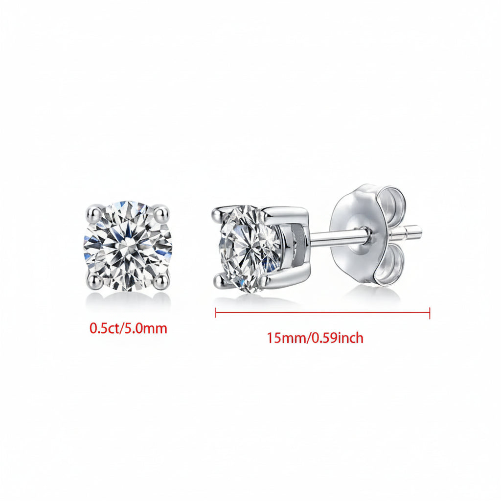 Moissanite Stud Earrings | Hadi Craft USA