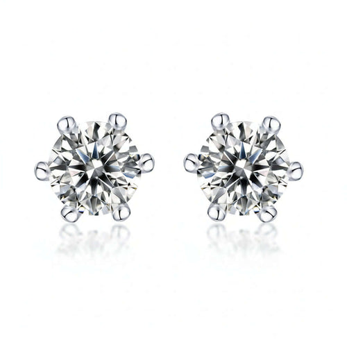 Moissanite Stud Earrings by Hadi Craft USA | 0.5 Carat