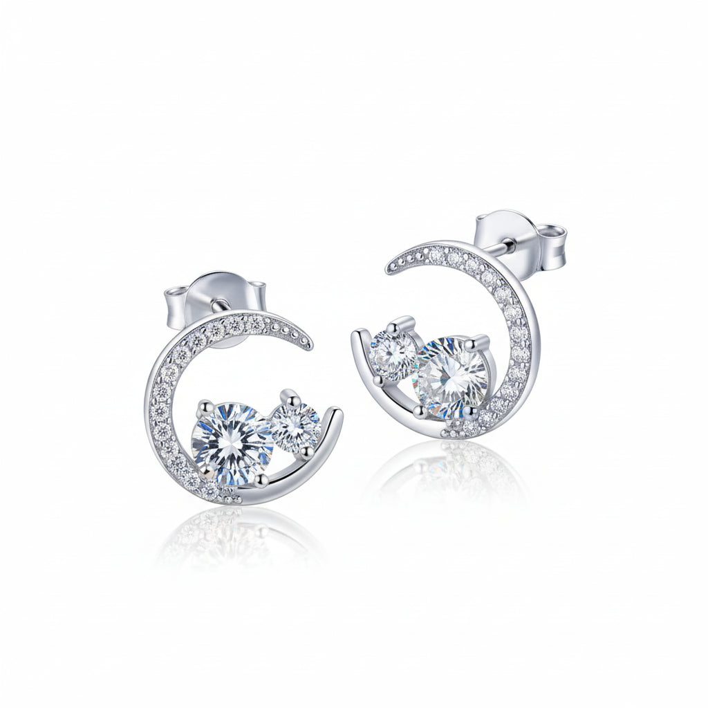 Moissanite Stud Earrings by Hadi Craft USA