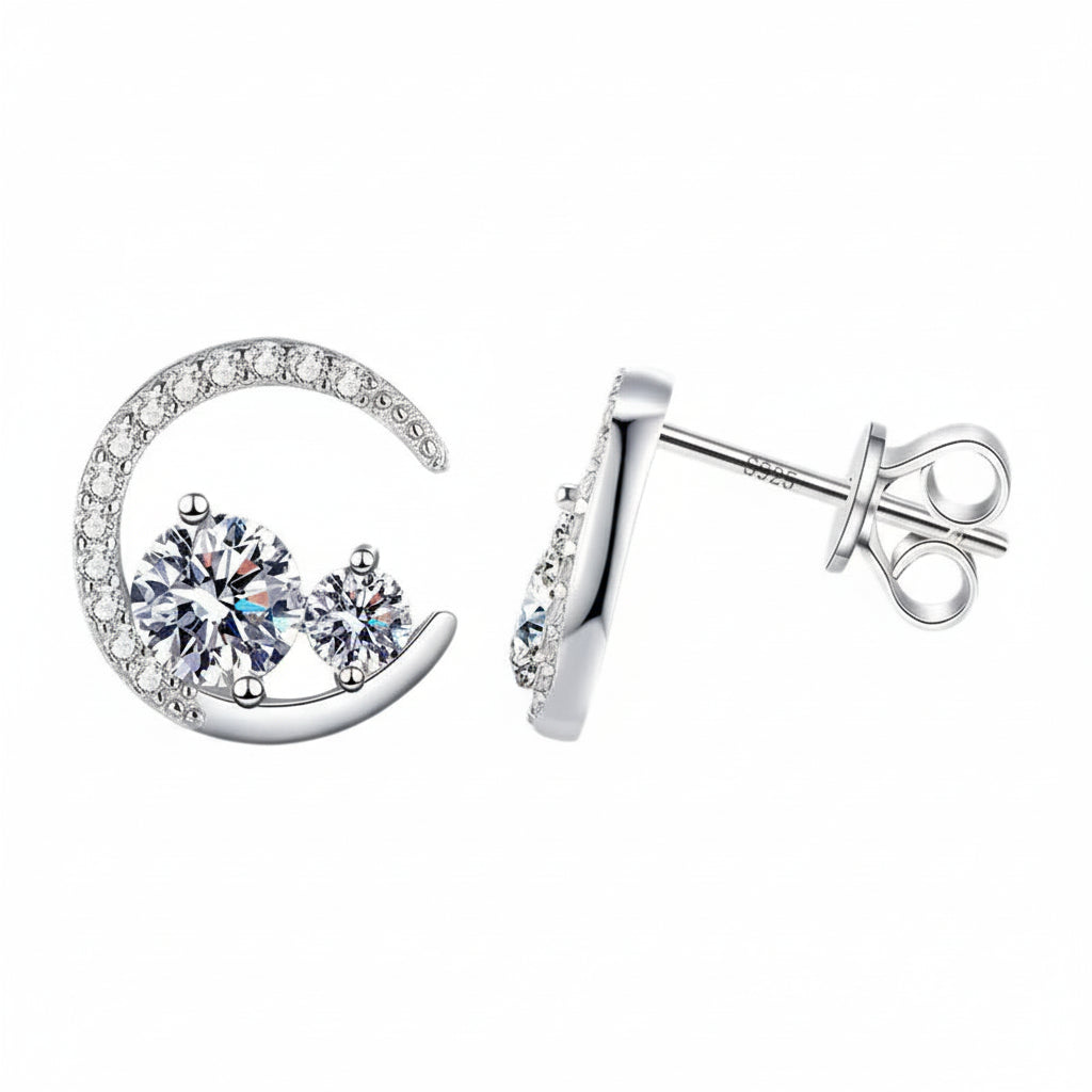 Moissanite Stud Earrings by Hadi Craft USA